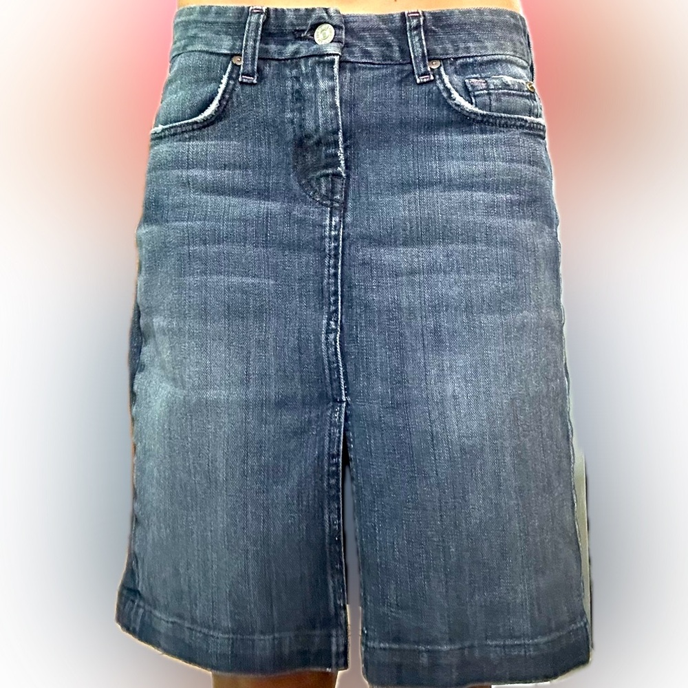 7 for Mankind Denim Skirt